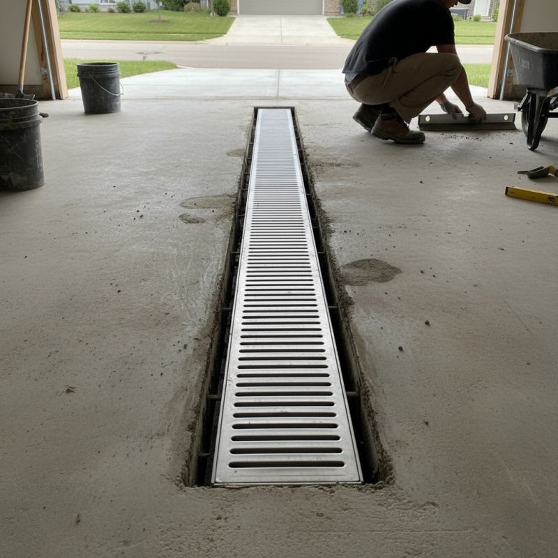 Garage Drain Installation
